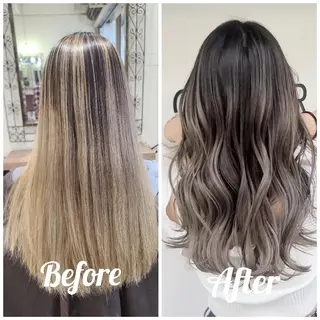 ロング カラー cherie所属・バレイヤージュ/ ハイライト/大内格のヘアスタイル