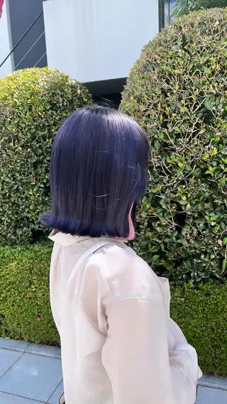 ミディアム カラー ヘアアレンジ 🩶【推しハイトーン 】yuzu🩶のヘアスタイル