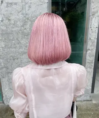 セミロング カラー 💕ブリーチ/ヘアメ 🎀YUUKAのヘアスタイル