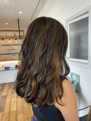 ロング カラー 🌸小掛🌸 豊橋外国人風カラーのヘアスタイル