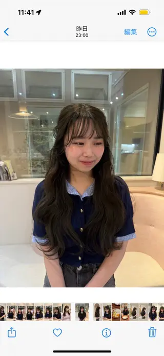 ロング カラー パーマ 高桑 みひののヘアスタイル