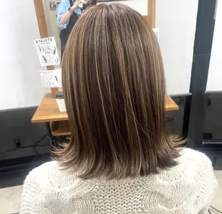 ミディアム カラー 透明感/艶カラー🌼 茶屋町🌼SA-YAのヘアスタイル