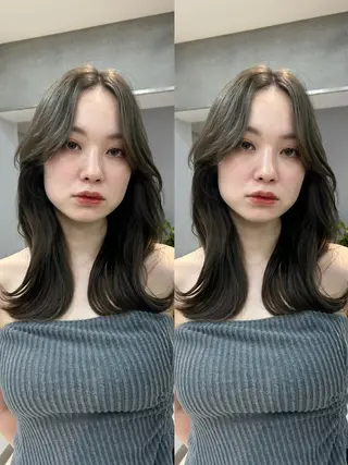 セミロング レイヤー×ツヤカラー 渋谷/kougaのヘアスタイル