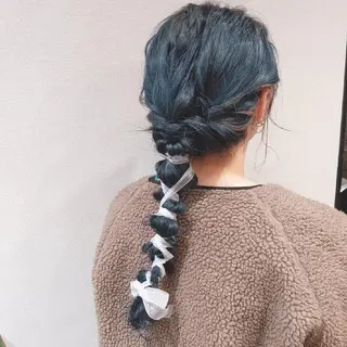 ロング カラー ヘアアレンジ PRIVATE SALON EYES所属・EYES リアのマツエク・マツパデザイン