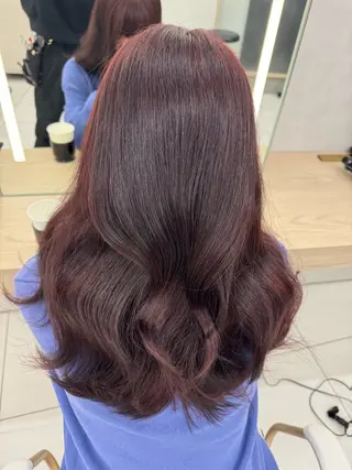 ロング カラー 韓国レイヤー/ 顔まわり/西野和裕のヘアスタイル
