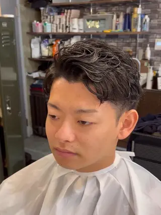 ショート パーマ メンズ CARNEL所属・メンズ専門CANEL かずまのヘアスタイル