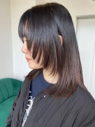ミディアム 艶カラー🌙縮毛矯正 /ボブ【Reina】のヘアスタイル