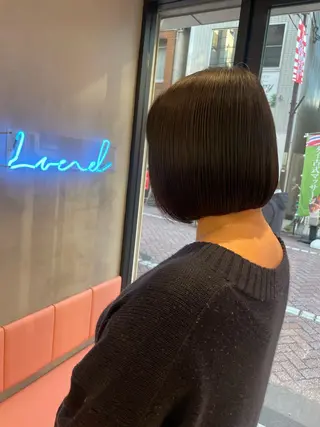 ショート Misaki /ボブ/縮毛矯正のヘアスタイル