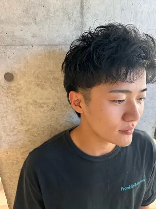 ショート パーマ メンズ 筑波 晃太のヘアスタイル