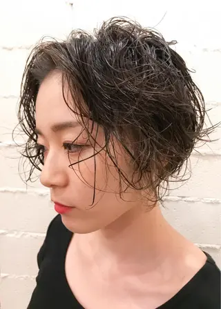 ショート パーマ 口コミ評価4.9⭐︎ カワナベ　マサシのヘアスタイル