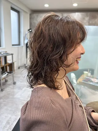 セミロング パーマ lelu所属・lelu / 佐々木のヘアスタイル