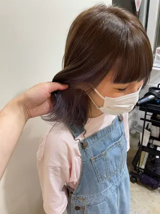 ミディアム カラー MIOベージュカラー 柔らかいカラーのヘアスタイル