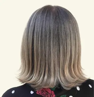 ミディアム カラー ケアブリーチ /髪質 改善/古橋圭史郎のヘアスタイル