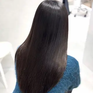 ロング パーマ suzuka/透明感 カラー 美髪縮毛矯正のヘアスタイル