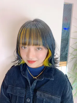 ミディアム カラー 透明感 カラー🌿KANTAのヘアスタイル