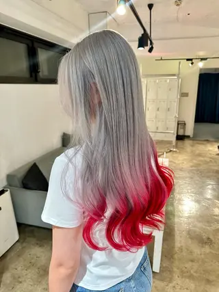 ロング カラー ✨艶ブリーチカラー ✨四ノ宮裕己のヘアスタイル