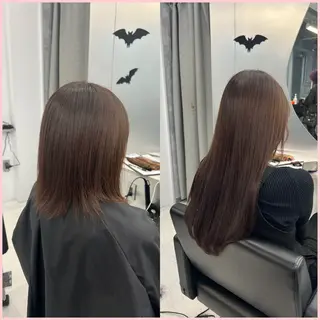 ロング カラー 👑垢抜け韓国ヘア ハッシュカット唯澄のヘアスタイル