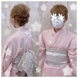 ロング カラー ヘアアレンジ セキグチ💞 lilaのマツエク・マツパデザイン