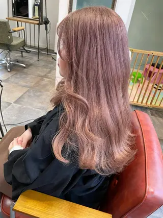 ロング カラー ~tie.hair salon所属・Ryoka🌼倉敷/ ハイトーン/レイヤーのヘアスタイル