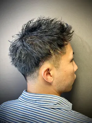 ショート パーマ メンズ 浅見 天翔のヘアスタイル