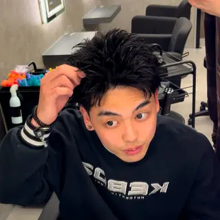 ショート ヘアアレンジ メンズ 【札幌メンズ特化】 🔥RIKU🔥のヘアスタイル