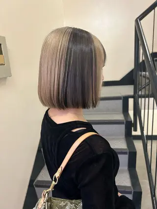 ショート カラー ☕️結【suii.】 ボブ/ヘアセット☕️のヘアスタイル