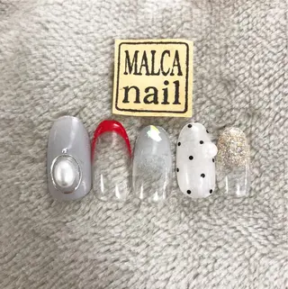 ショート カラー パーマ ヘアアレンジ メンズ キッズ ネイル マツエク・マツパ MALCAnail(マルカネイル)所属・荒木 莉奈のネイルデザイン