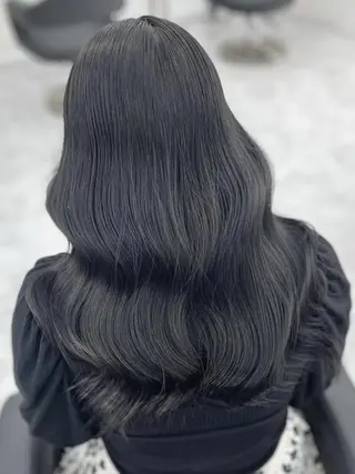 ロング カラー ブリーチなしカラー I 髪質改善Ⅰたつやのヘアスタイル