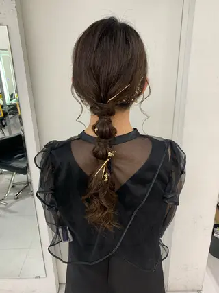 ロング ヘアアレンジ 卒業式ヘアセット🎀 ヘアアレンジのヘアスタイル