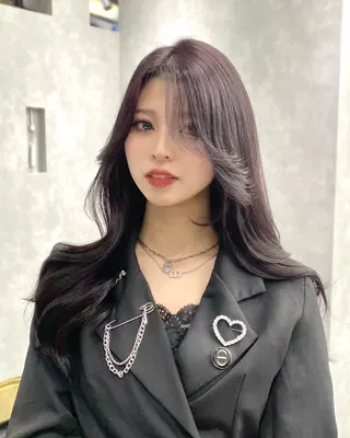 ロング カラー 京都レイヤーカット うえひのヘアスタイル