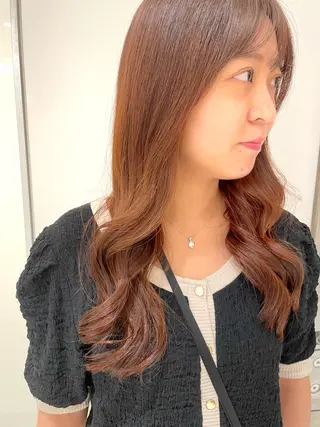 ロング 韓国風パーマ/ヘア セット/店長みづきのヘアスタイル