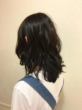ミディアム カラー 髪質改善/美髪矯正 マネージャー福永のヘアスタイル