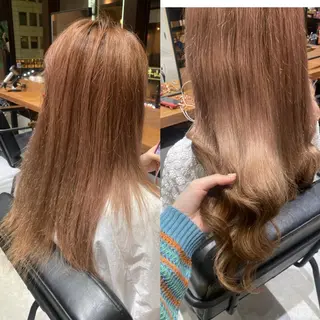 セミロング ENA💗NEXT /ハイトーンエクステのヘアスタイル