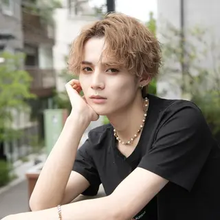 ミディアム カラー パーマ メンズ シースルーマッシュ/ メンズ/KYOHEIのヘアスタイル