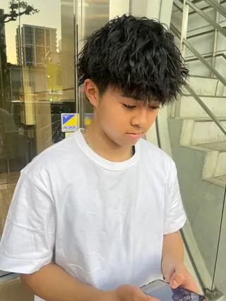 ショート パーマ メンズ メンズカット/パーマ 特化motooのヘアスタイル