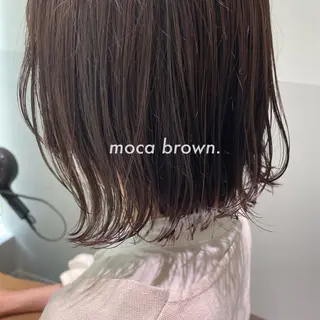 ミディアム カラー RINA🧤 デザインとボブのヘアスタイル