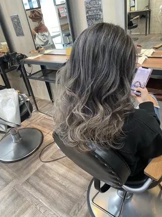 セミロング カラー ヘアアレンジ Belle hair Design青野大貴のヘアスタイル