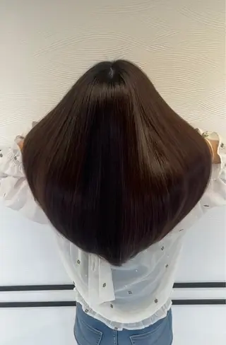 ロング パーマ 小顔カット✨ 透明感カラー/村上のヘアスタイル