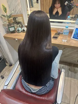 ロング カラー ヘアアレンジ メンズ シールエクステ🎀 羽エクステ🌙しぇるのヘアスタイル