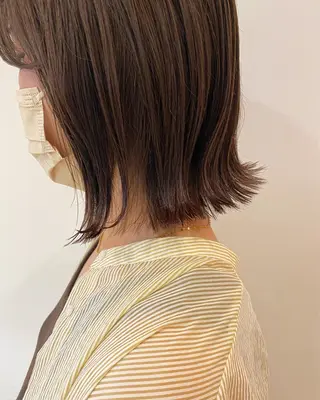 ミディアム 🫧顔周りカット 🫧樫村優香のヘアスタイル