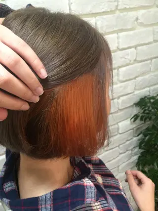 ミディアム カラー 江幡 渉のヘアスタイル
