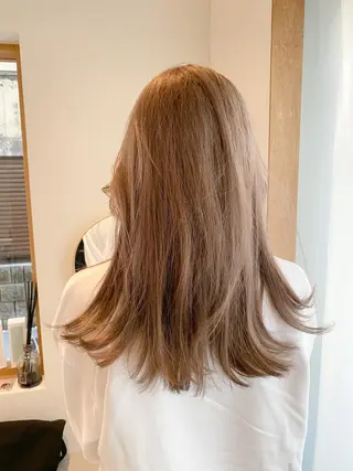 ロング カラー 美髪ストレート 川本雄己のヘアスタイル