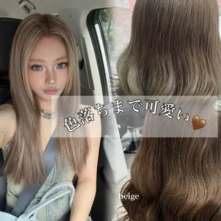 ロング 艶髪ハイトーンカラー 渋谷🎀ririkaのヘアスタイル
