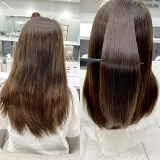 ロング カラー 京都レイヤーカット/ 縮毛矯正/羽柴りくのヘアスタイル