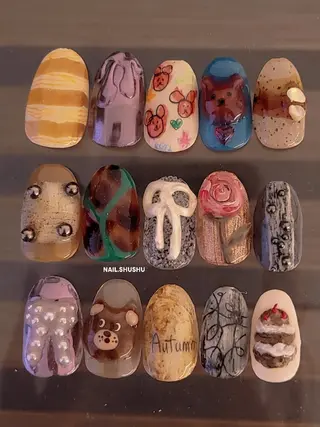 ネイル 3dパーツ/流行り 👧shushu❤️のネイルデザイン