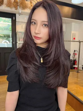 ロング 🇨🇳ワンホンヘア 下田鉄也のヘアスタイル