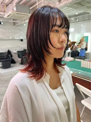 ミディアム 💥ウルフカット デザインあんな💥のヘアスタイル