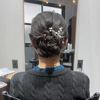 セミロング ヘアアレンジ 伊藤 玲衣のヘアスタイル