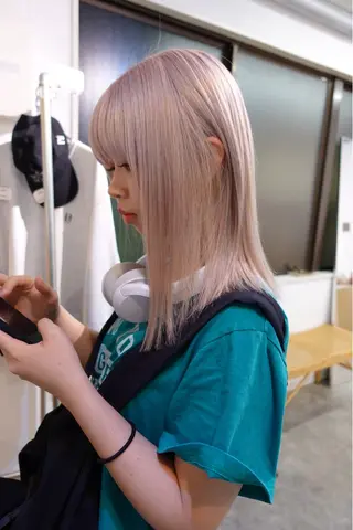 ミディアム カラー sakura🌸 レイヤー/韓国ヘアのヘアスタイル