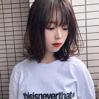 ミディアム 【韓国風くびれヘア】 joule小木曽輝のヘアスタイル